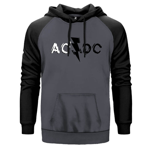 AC DC Lighting Logo Çift Renk Reglan Kol Sweatshirt