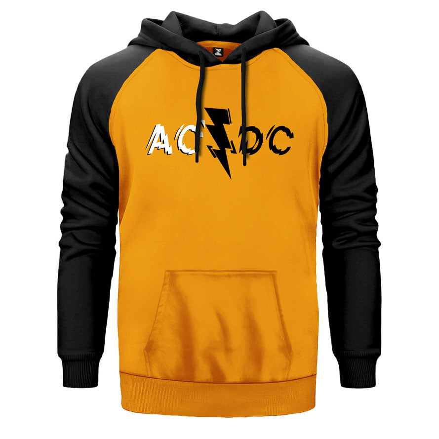 AC DC Lighting Logo Çift Renk Reglan Kol Sweatshirt