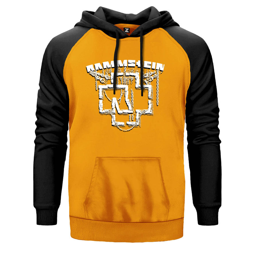 Rammstein Chain Logo Çift Renk Reglan Kol Sweatshirt
