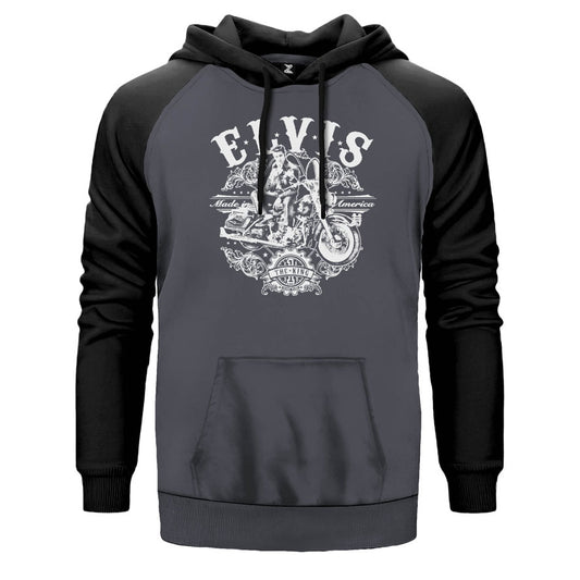 Elvis Made in America Çift Renk Reglan Kol Sweatshirt