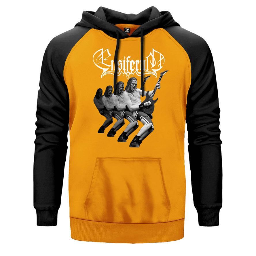 Ensiferum Markus Toivnen Çift Renk Reglan Kol Sweatshirt