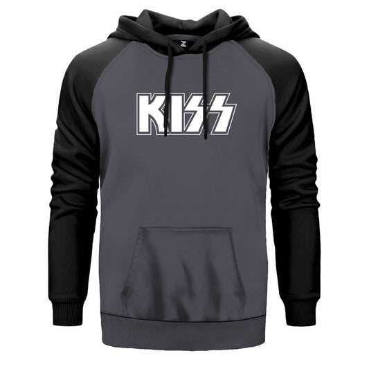 Kiss Logo Çift Renk Reglan Kol Sweatshirt