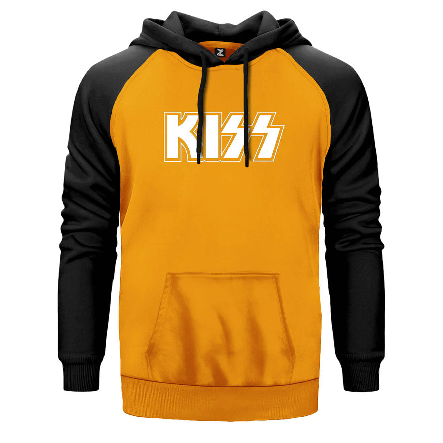 Kiss Logo Çift Renk Reglan Kol Sweatshirt