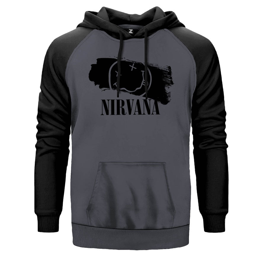 Nirvana Splash Çift Renk Reglan Kol Sweatshirt