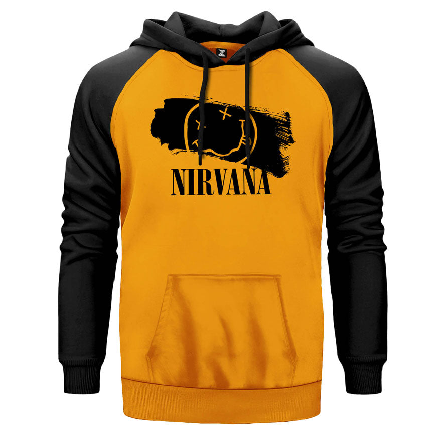 Nirvana Splash Çift Renk Reglan Kol Sweatshirt