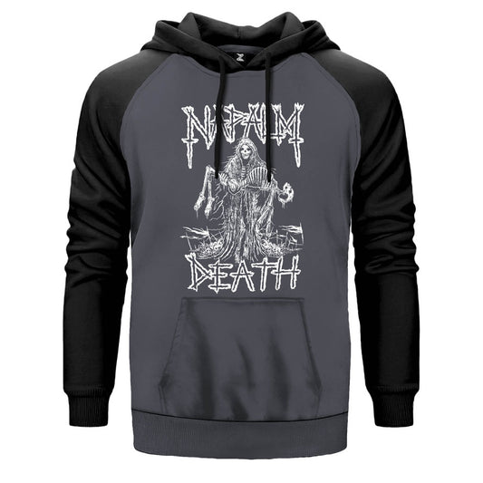 Napalm Death Skeleton Çift Renk Reglan Kol Sweatshirt