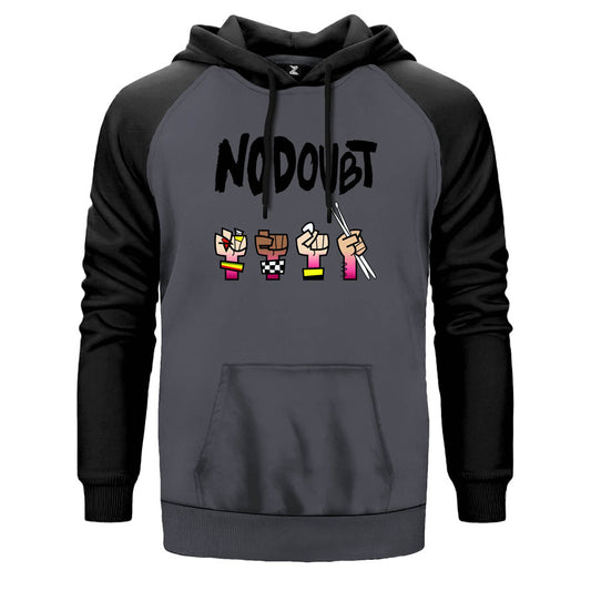 No Doubt Cartoon Çift Renk Reglan Kol Sweatshirt