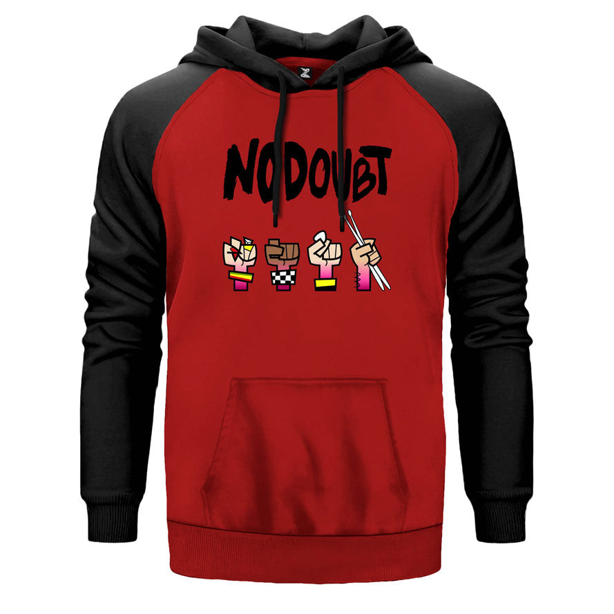 No Doubt Cartoon Çift Renk Reglan Kol Sweatshirt