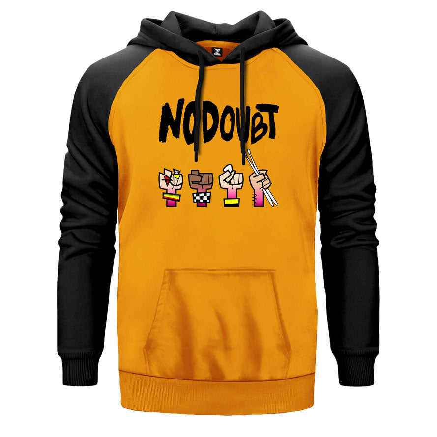 No Doubt Cartoon Çift Renk Reglan Kol Sweatshirt