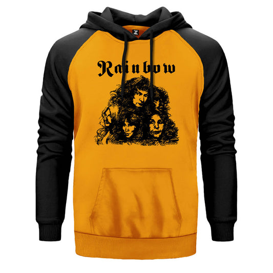 Rainbow Sketch Çift Renk Reglan Kol Sweatshirt