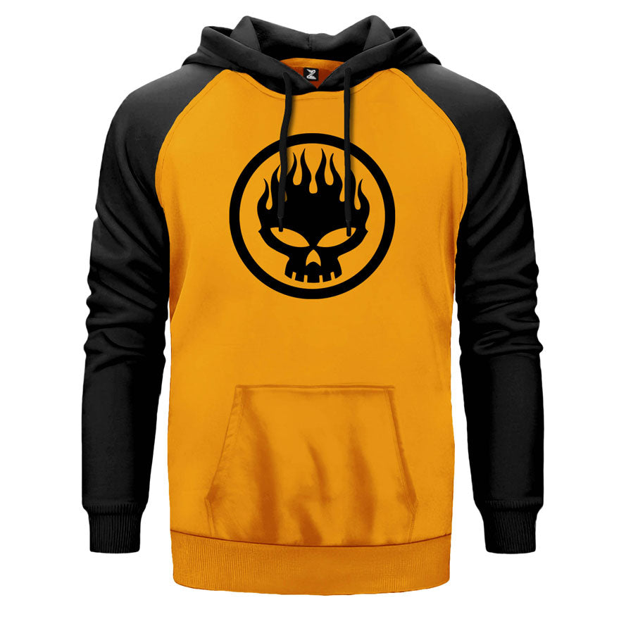 The Offspring Logo Çift Renk Reglan Kol Sweatshirt
