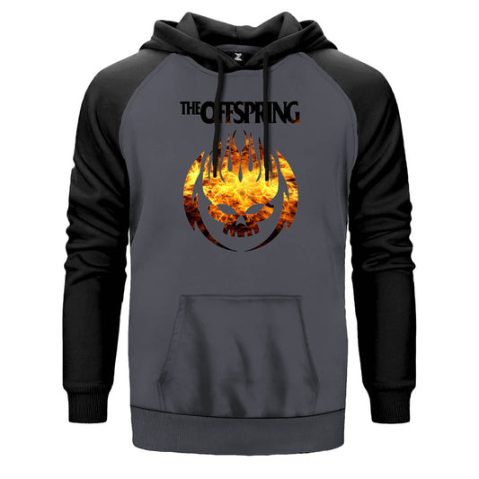 The Offspring Fire Skull Çift Renk Reglan Kol Sweatshirt