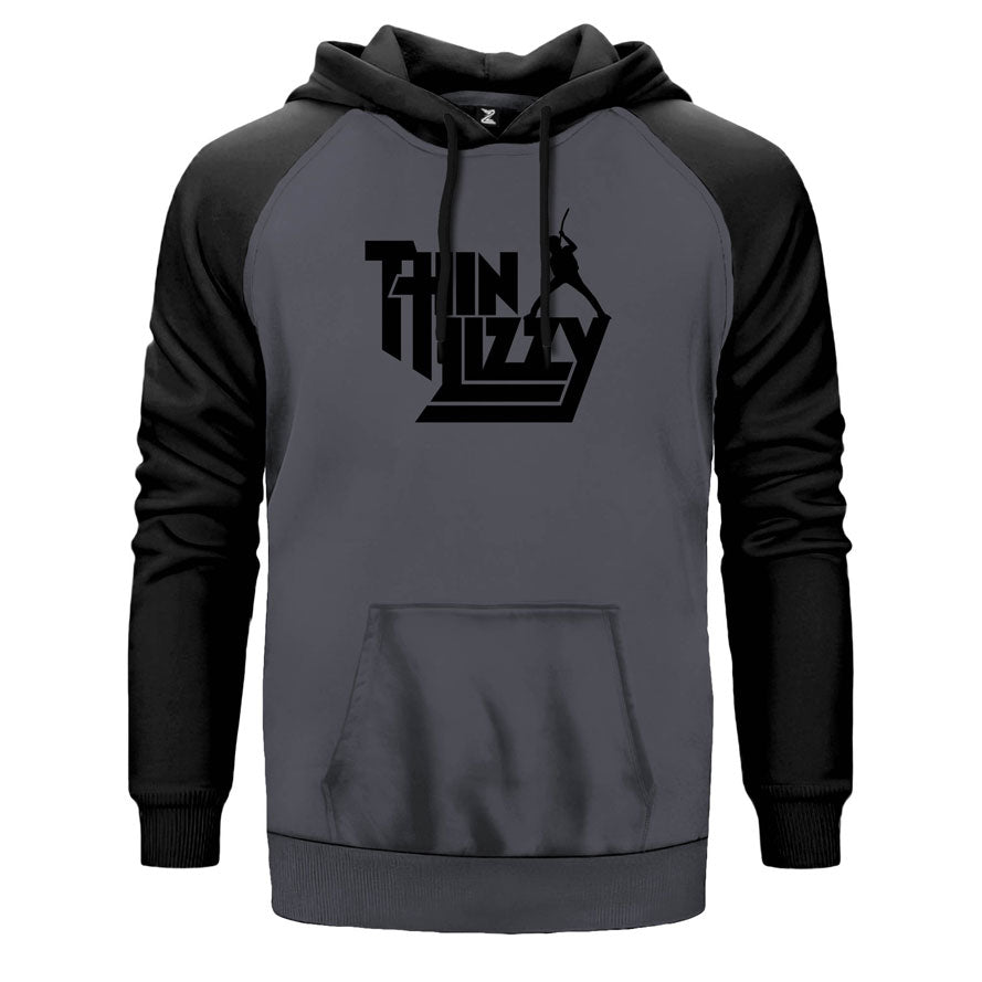 Thin Lizzy Text Çift Renk Reglan Kol Sweatshirt