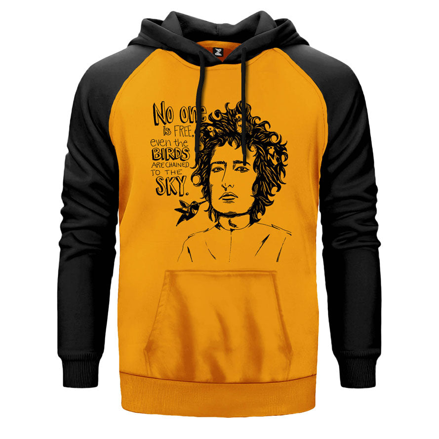 Bob Dylan Birds Çift Renk Reglan Kol Sweatshirt