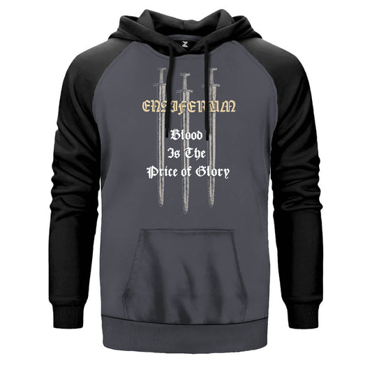 Ensiferum Sword Çift Renk Reglan Kol Sweatshirt