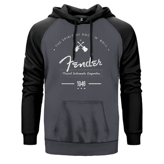 Fender Logo 4 Çift Renk Reglan Kol Sweatshirt