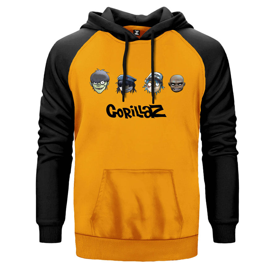 Gorillaz Cartoon 2 Çift Renk Reglan Kol Sweatshirt
