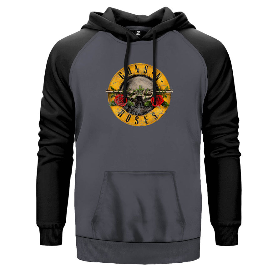 Guns N Roses Damaged Çift Renk Reglan Kol Sweatshirt