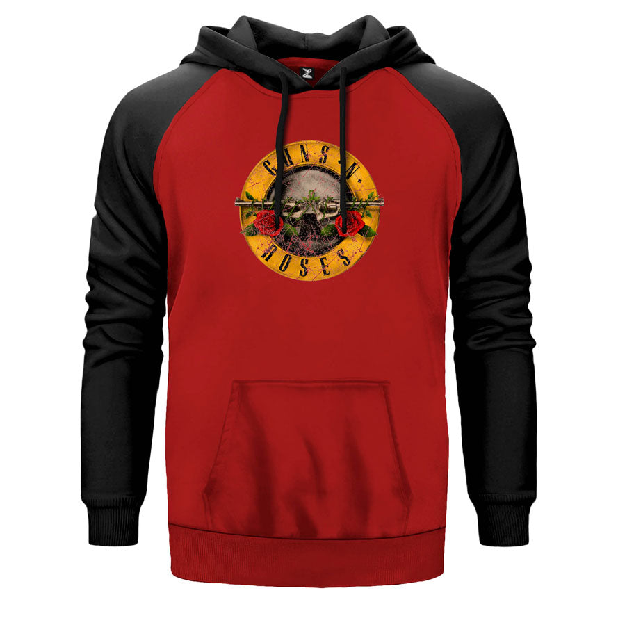 Guns N Roses Damaged Çift Renk Reglan Kol Sweatshirt