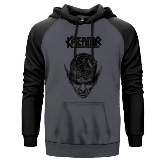 Kreator in Head Çift Renk Reglan Kol Sweatshirt