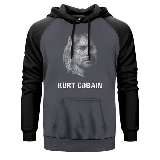 Kurt Cobain Lyrcis Çift Renk Reglan Kol Sweatshirt