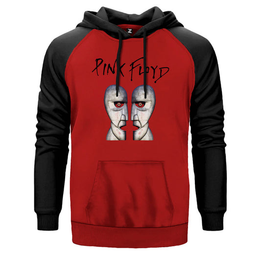 Pink Floyd The Division Bell çift renk reglan kol kapşonlu sweatshirt - kırmızı