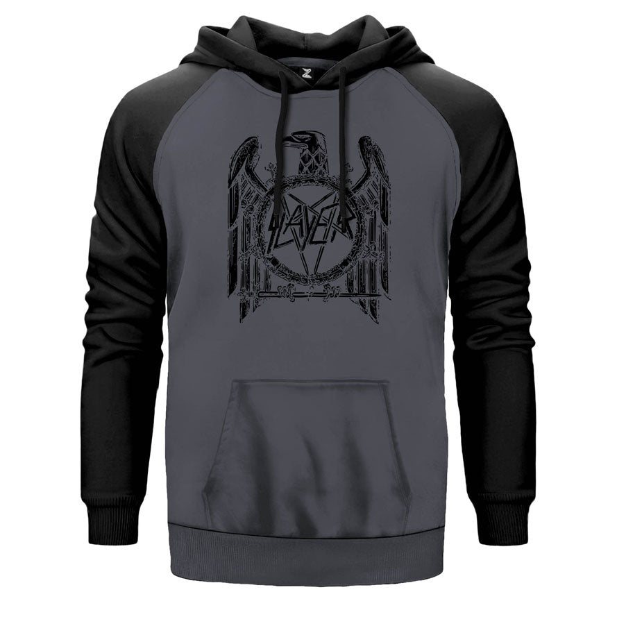 Slayer Eagle Split Çift Renk Reglan Kol Sweatshirt