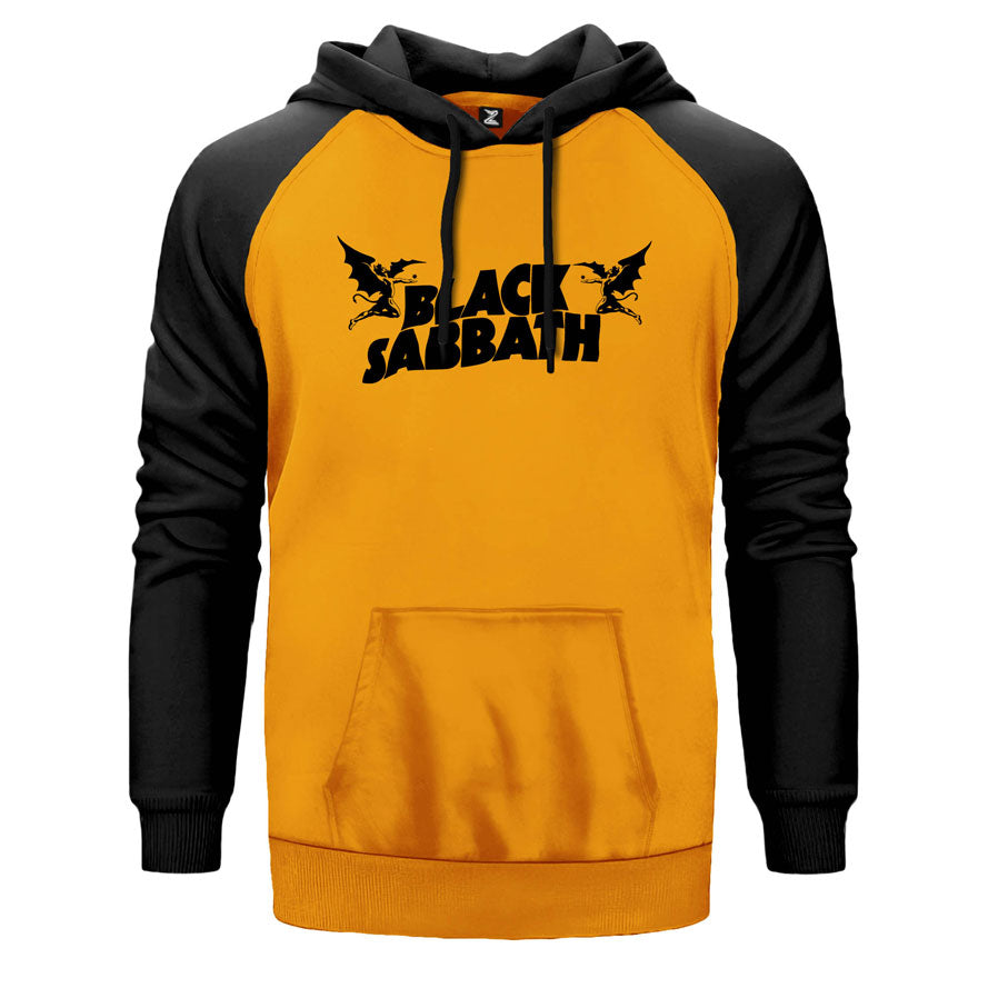 Black Sabbath Logo Çift Renk Reglan Kol Sweatshirt