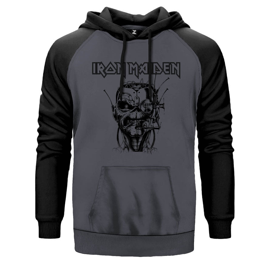 Iron Maiden Soldier Draw Çift Renk Reglan Kol Sweatshirt