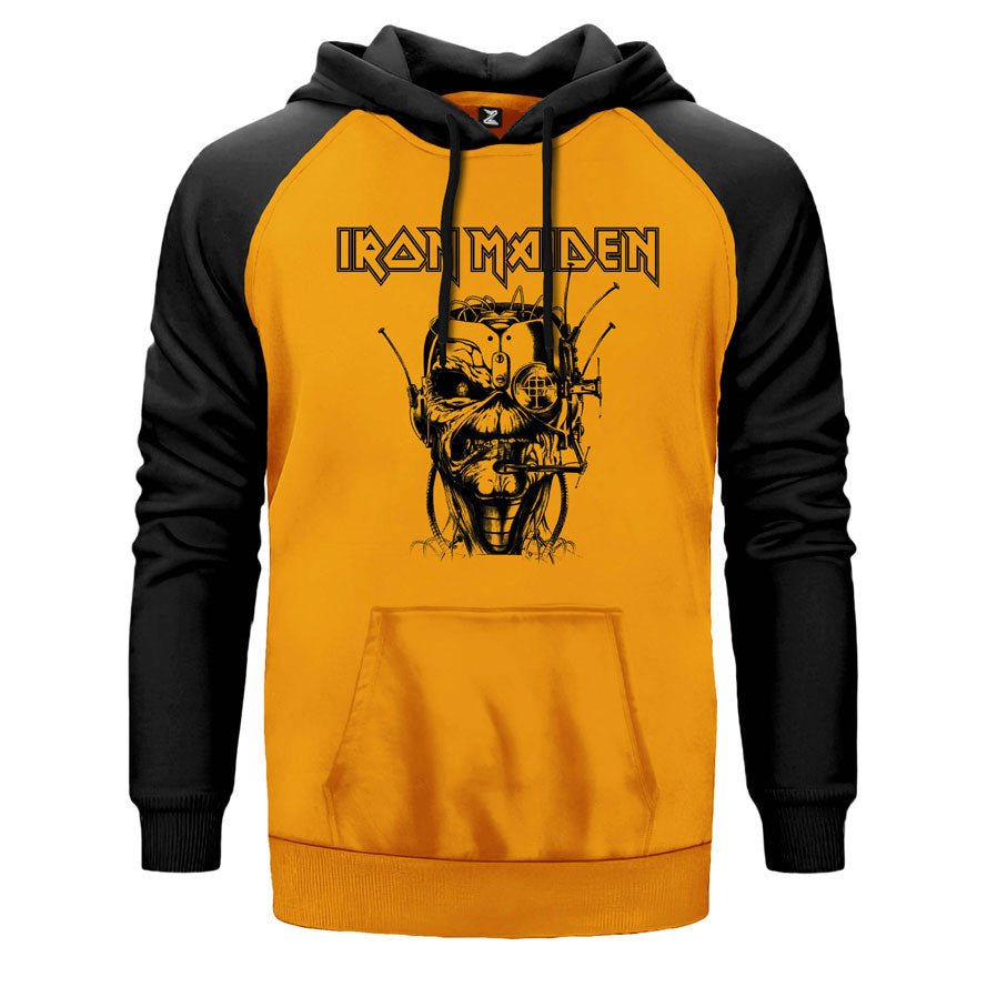 Iron Maiden Soldier Draw Çift Renk Reglan Kol Sweatshirt