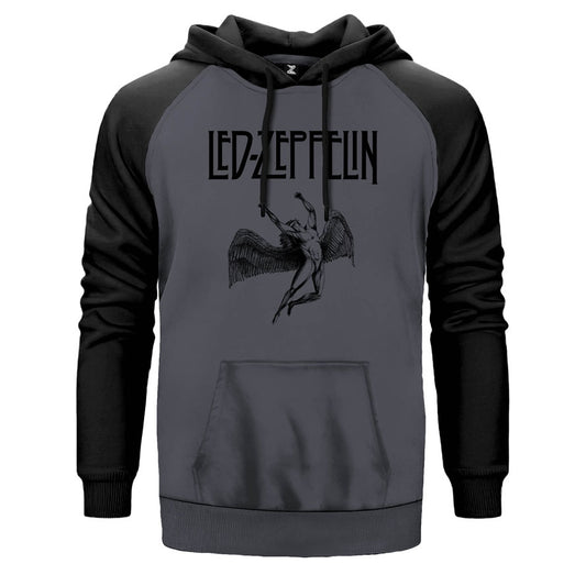 Led Zeppelin Lcarus Çift Renk Reglan Kol Sweatshirt