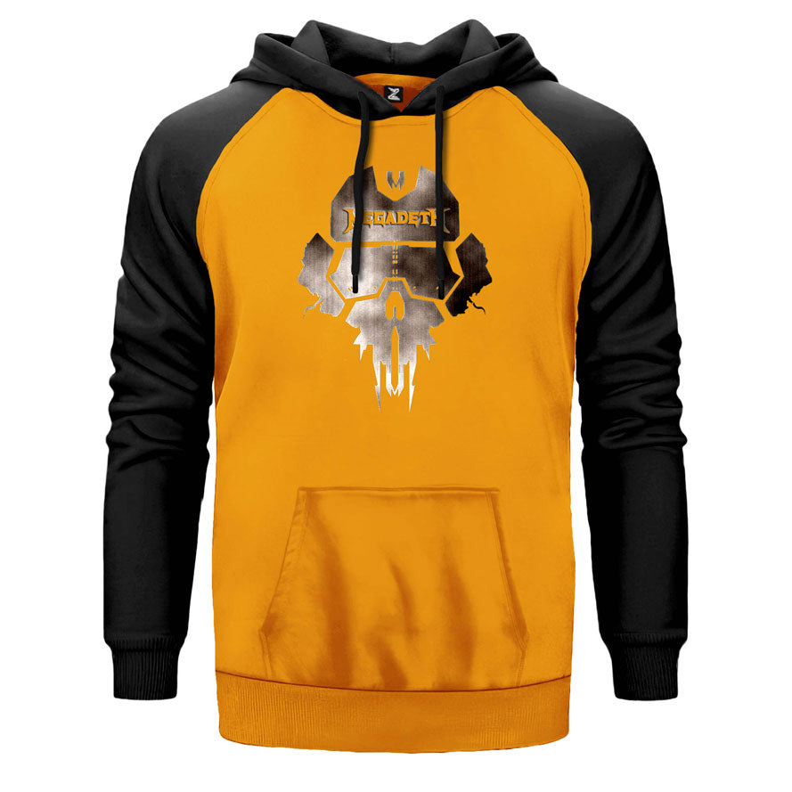 Megadeth Steel Skull Çift Renk Reglan Kol Sweatshirt