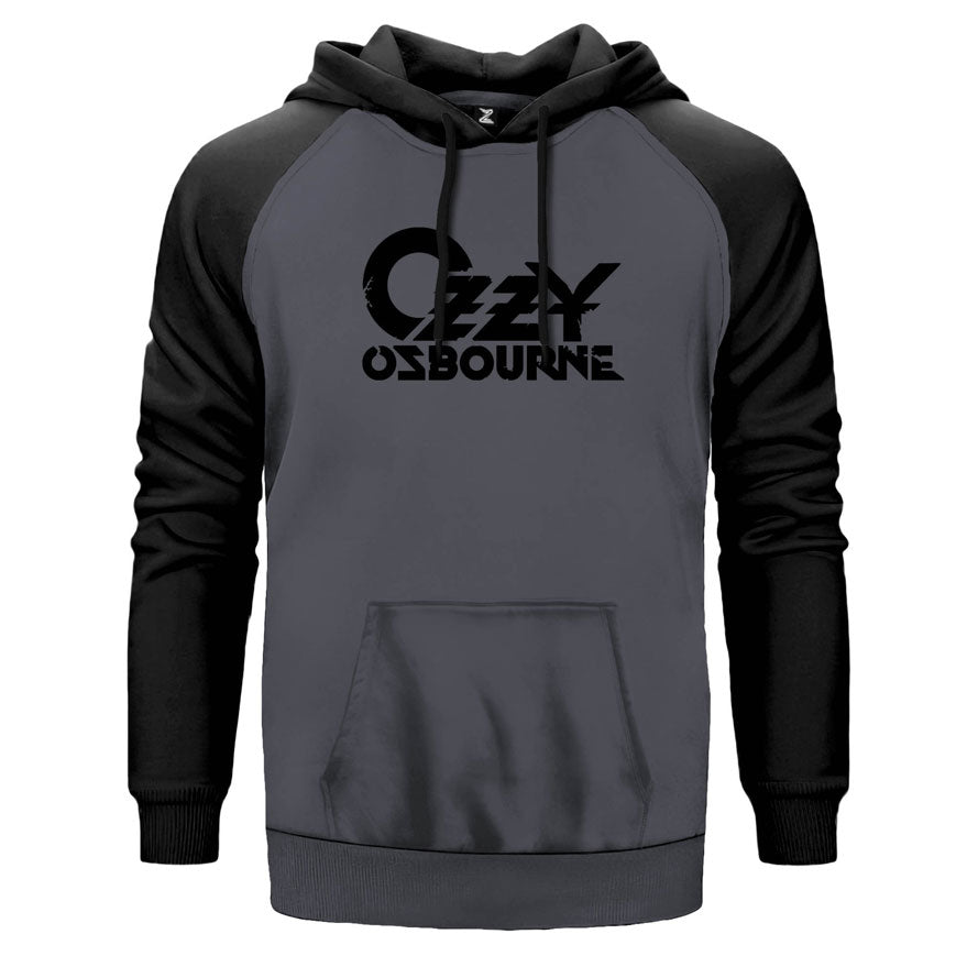 Ozzy Osbourne Logo Çift Renk Reglan Kol Sweatshirt