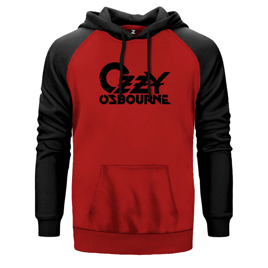 Ozzy Osbourne Logo Çift Renk Reglan Kol Sweatshirt