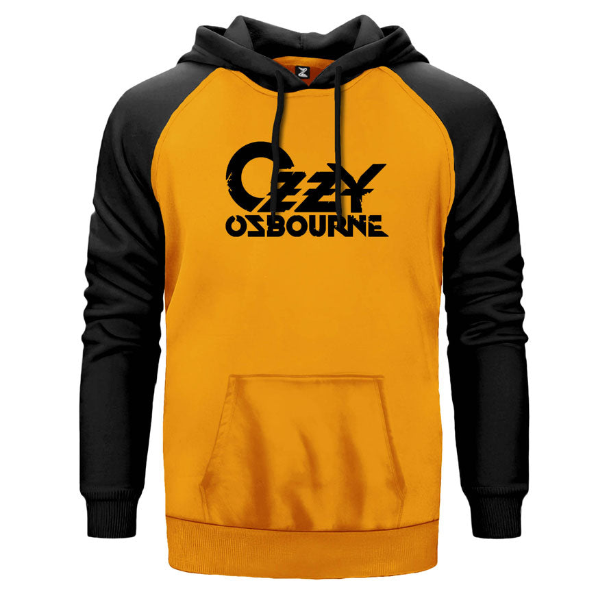 Ozzy Osbourne Logo Çift Renk Reglan Kol Sweatshirt