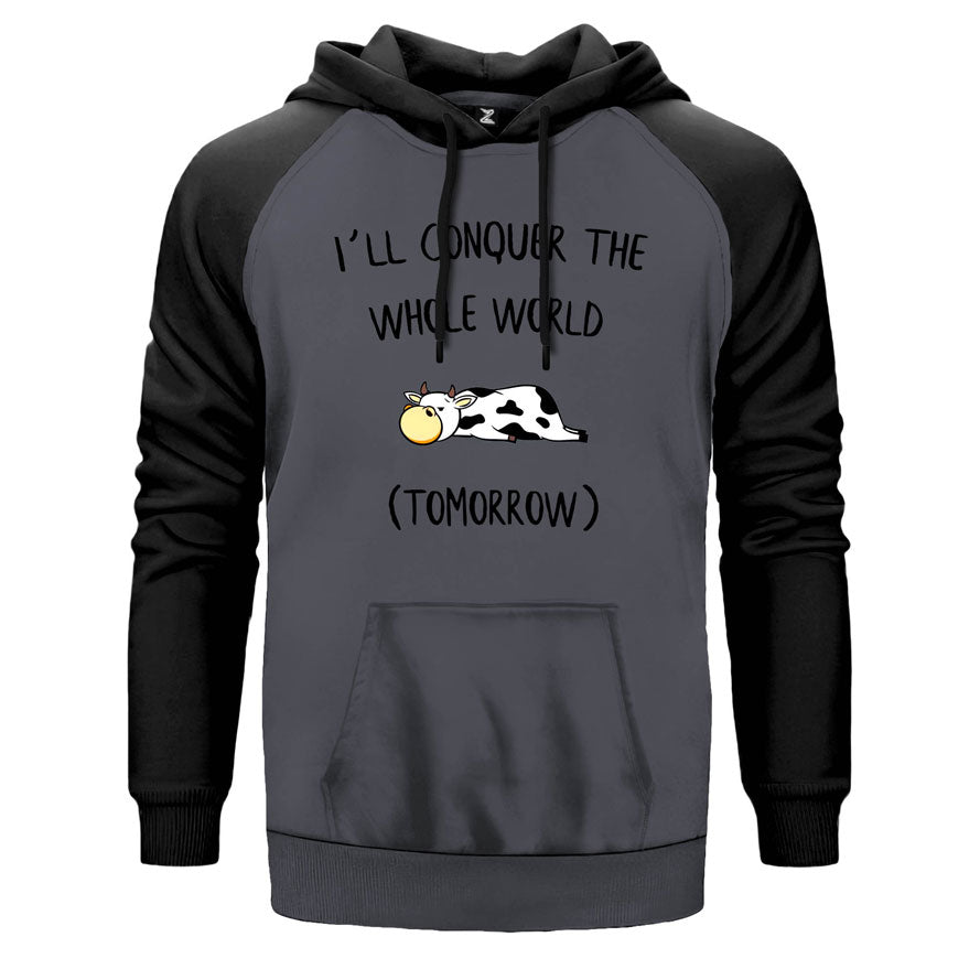 Tomorrow Cow Çift Renk Reglan Kol Sweatshirt