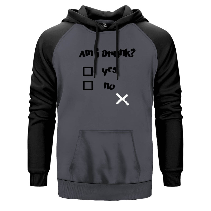 Am I Drunk Çift Renk Reglan Kol Sweatshirt