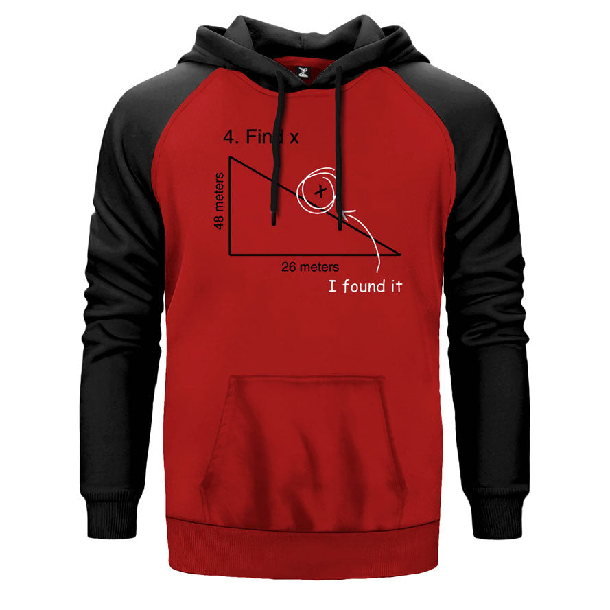 I Found It Çift Renk Reglan Kol Sweatshirt