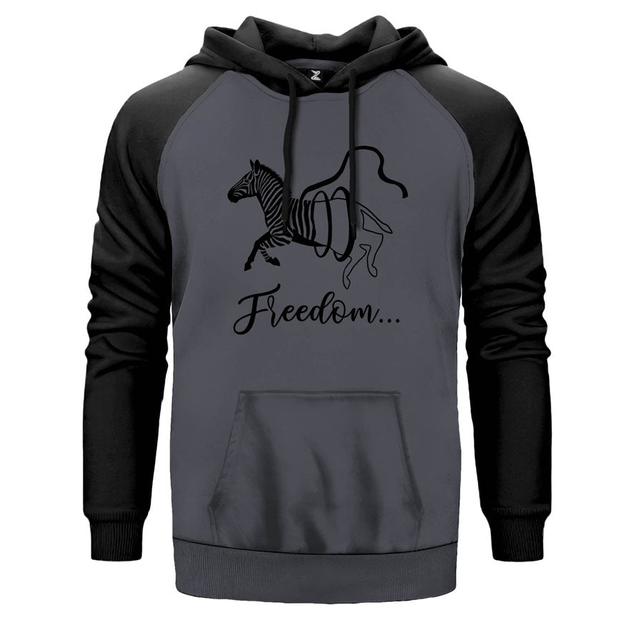 Freedom Zebra Çift Renk Reglan Kol Sweatshirt