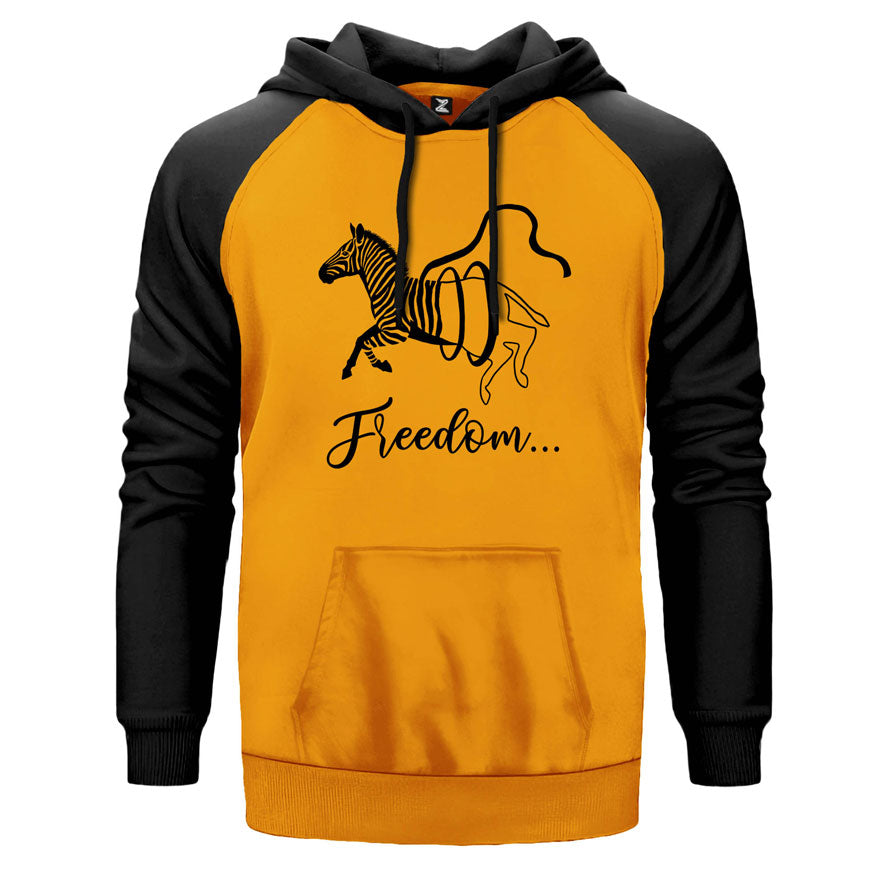 Freedom Zebra Çift Renk Reglan Kol Sweatshirt