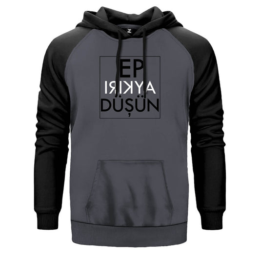 Ep Aykırı Düşün Çift Renk Reglan Kol Sweatshirt