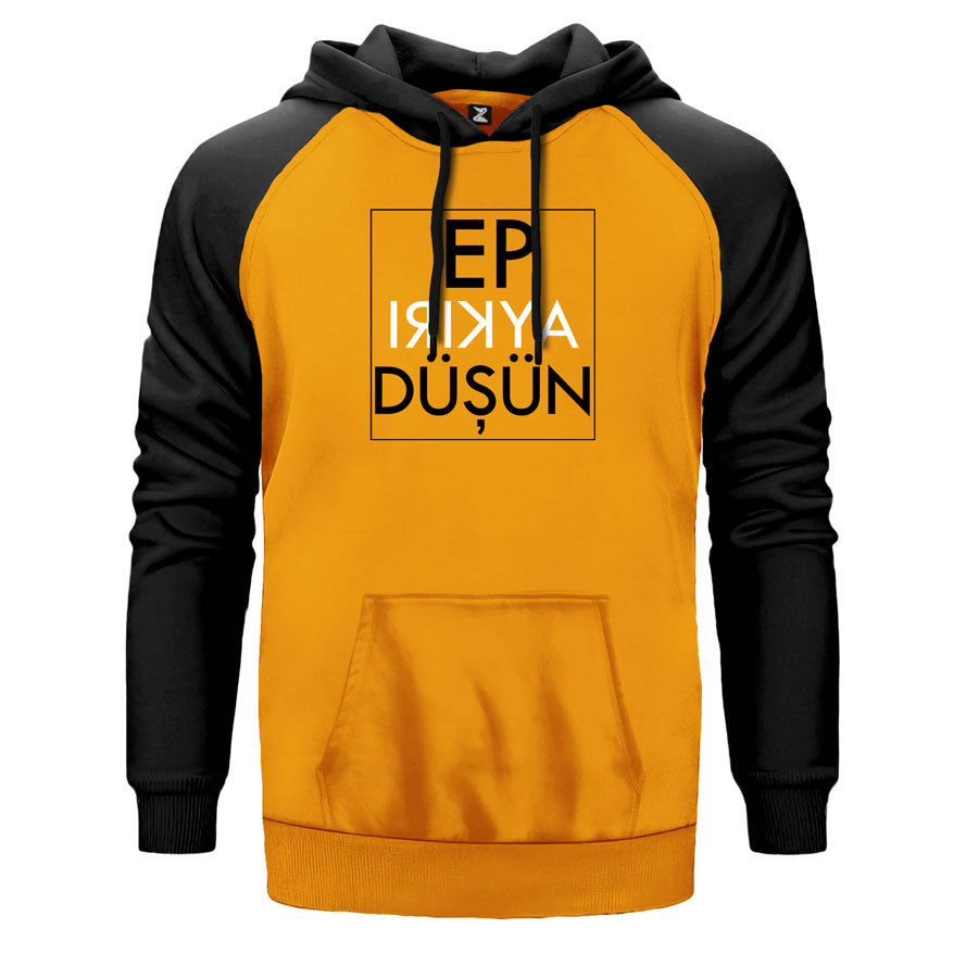 Ep Aykırı Düşün Çift Renk Reglan Kol Sweatshirt