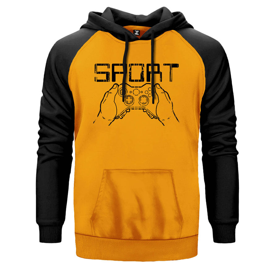 E Sport Gamer Çift Renk Reglan Kol Sweatshirt