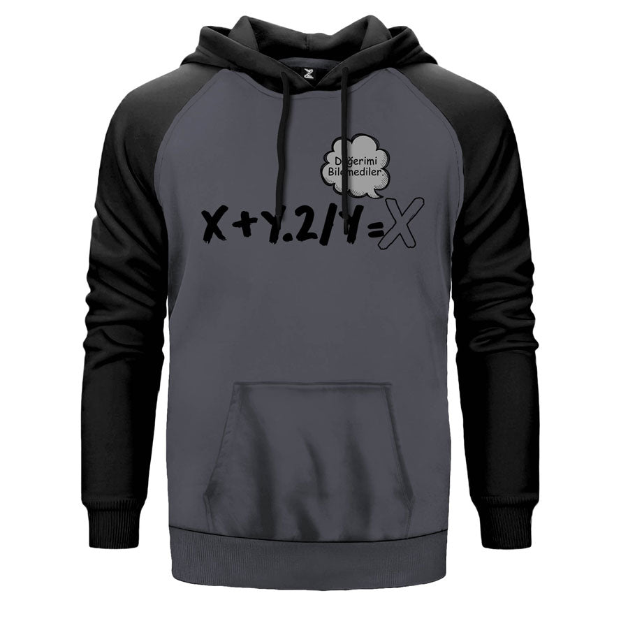 Değerimi Bilemediler Çift Renk Reglan Kol Sweatshirt