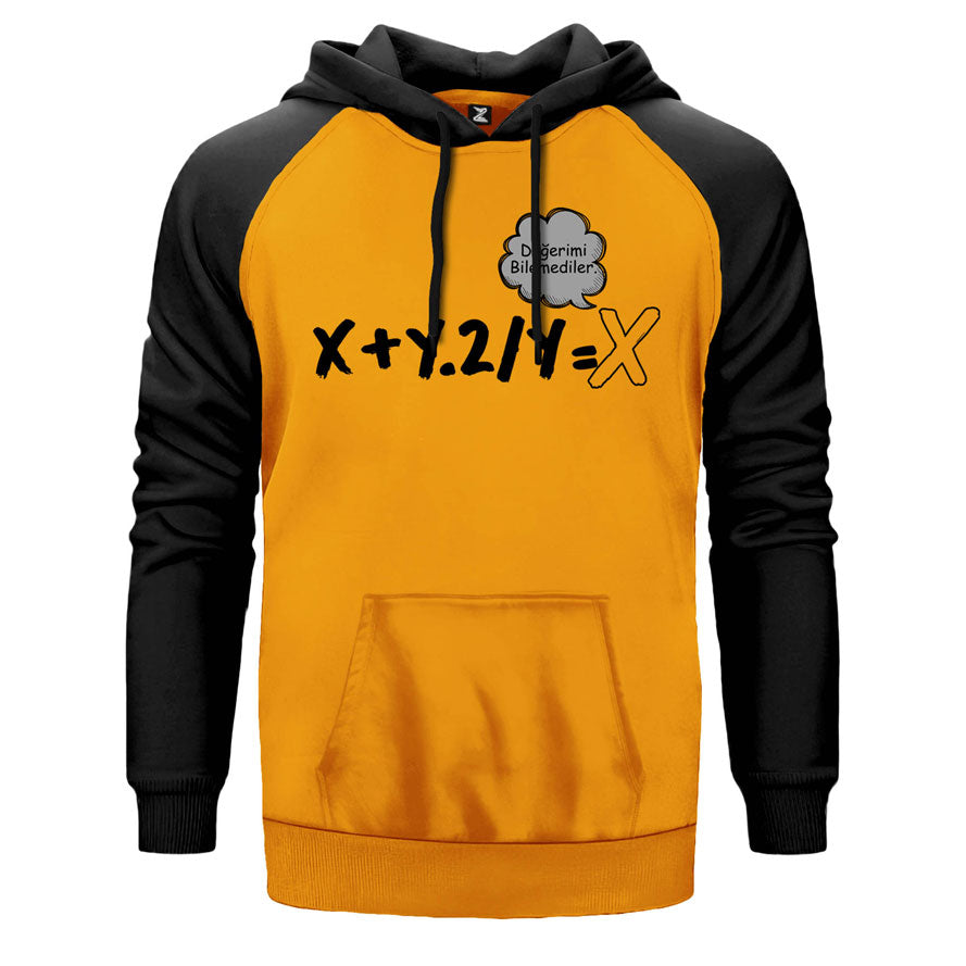 Değerimi Bilemediler Çift Renk Reglan Kol Sweatshirt