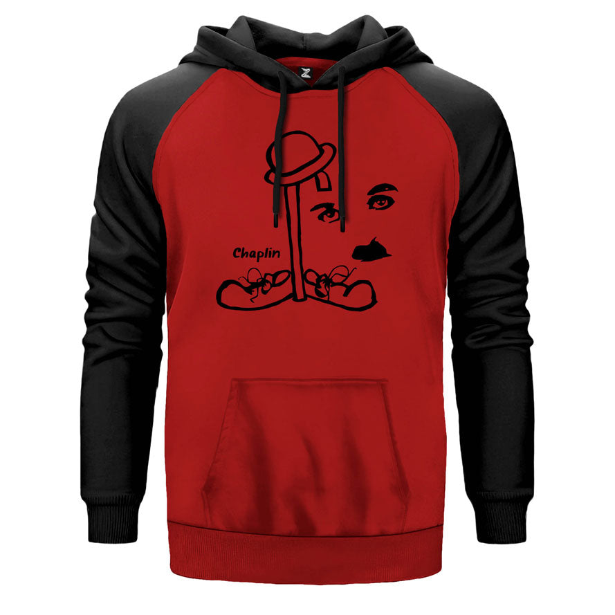 Charlie Chaplin Şapka Çift Renk Reglan Kol Sweatshirt