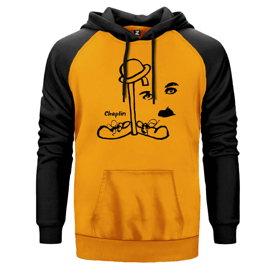 Charlie Chaplin Şapka Çift Renk Reglan Kol Sweatshirt