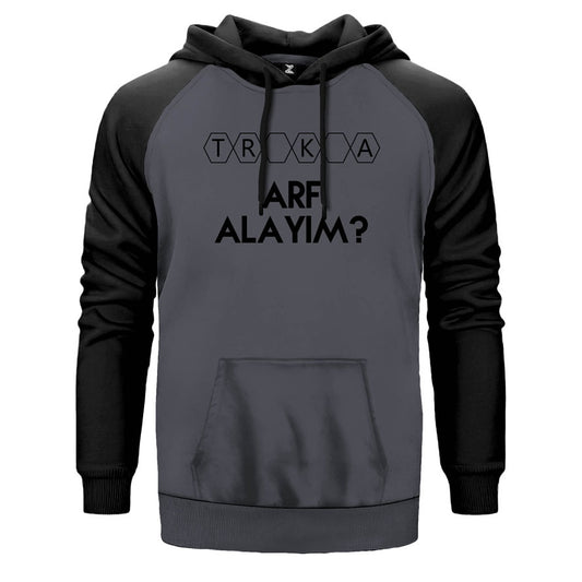 Arf Alayım Çift Renk Reglan Kol Sweatshirt