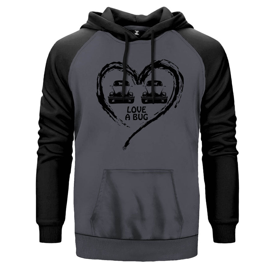 Love A Bug Çift Renk Reglan Kol Sweatshirt