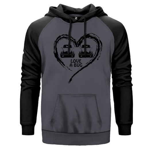 Love A Bug Çift Renk Reglan Kol Sweatshirt